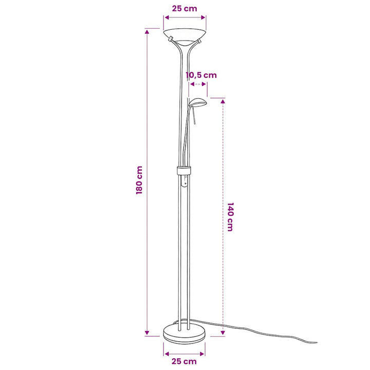 LED-gulvlampe dæmpbar 23 W