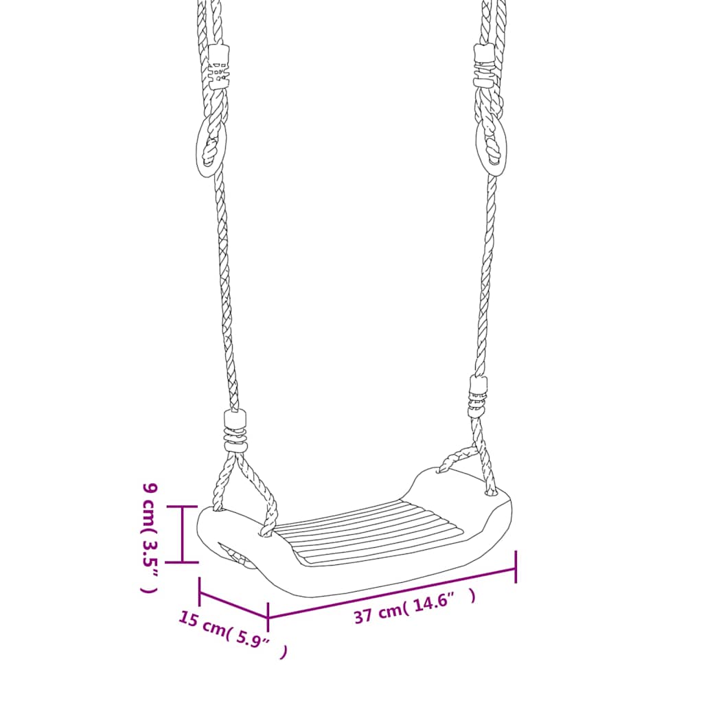 gynger 2 stk. med klatresten polyethylen blå