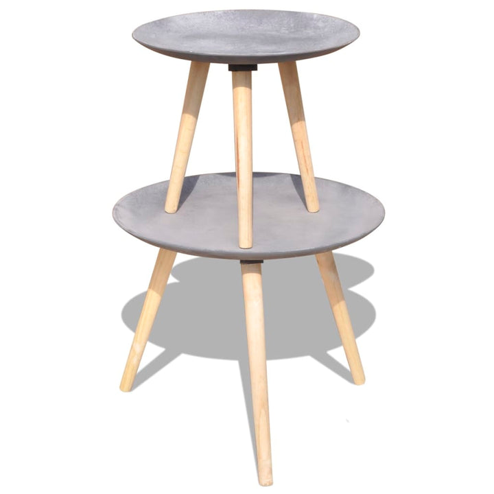 sofabordssæt i 2 dele 55 cm & 44 cm betongrå