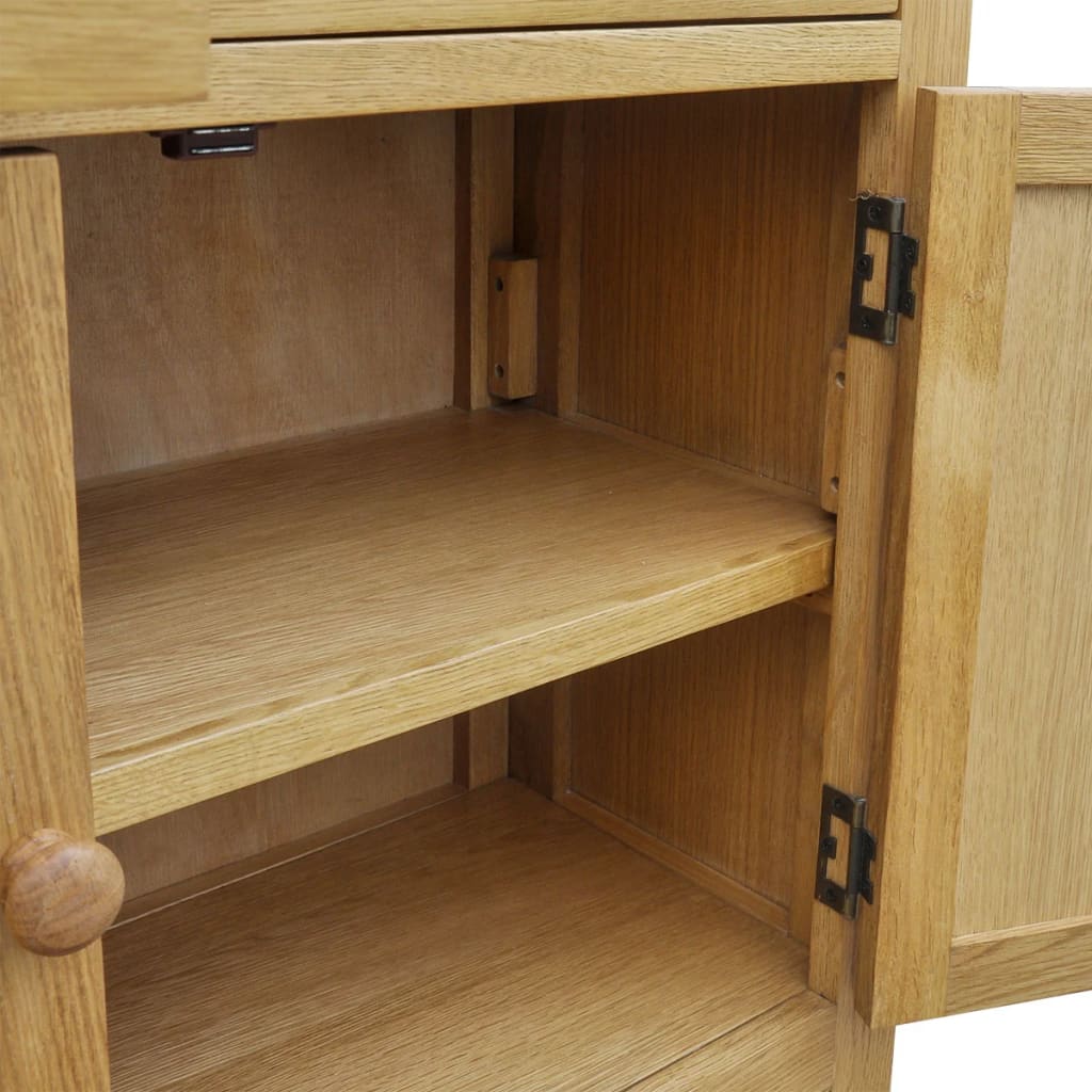 skænk 90x33,5x83 cm massivt egetræ