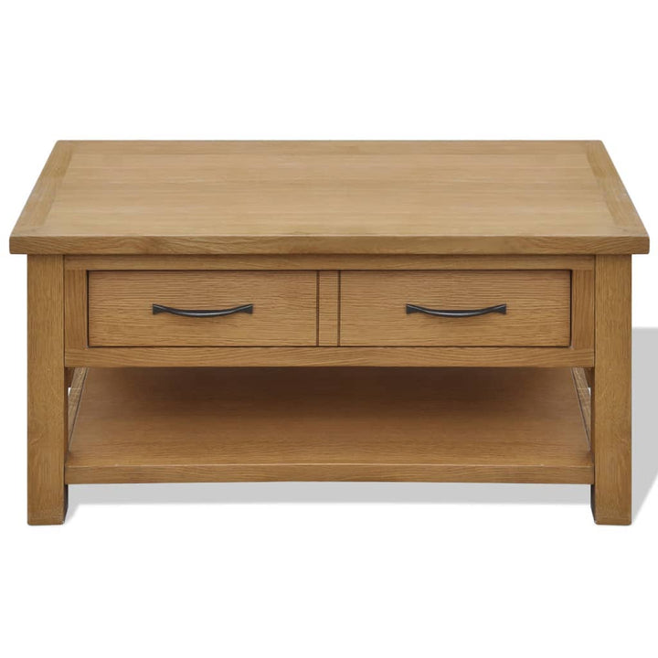 sofabord 88x53x45 cm massivt egetræ