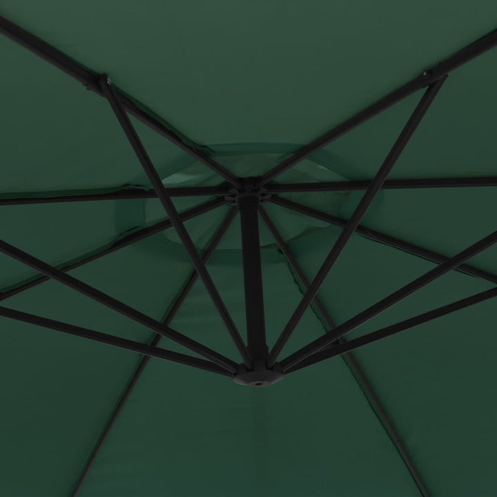 hængeparasol 3,5 m grøn