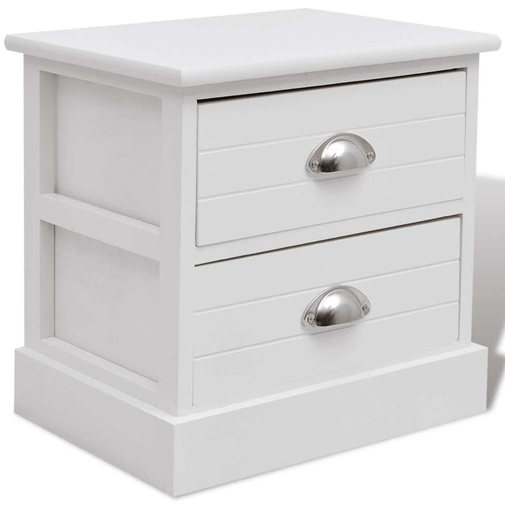Fransk Sengebord Hvid