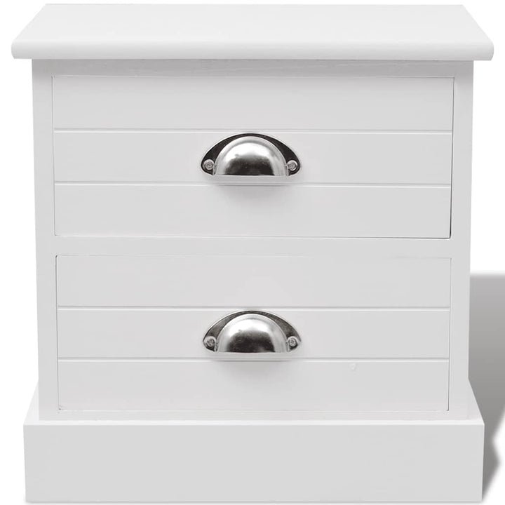 Fransk Sengebord Hvid