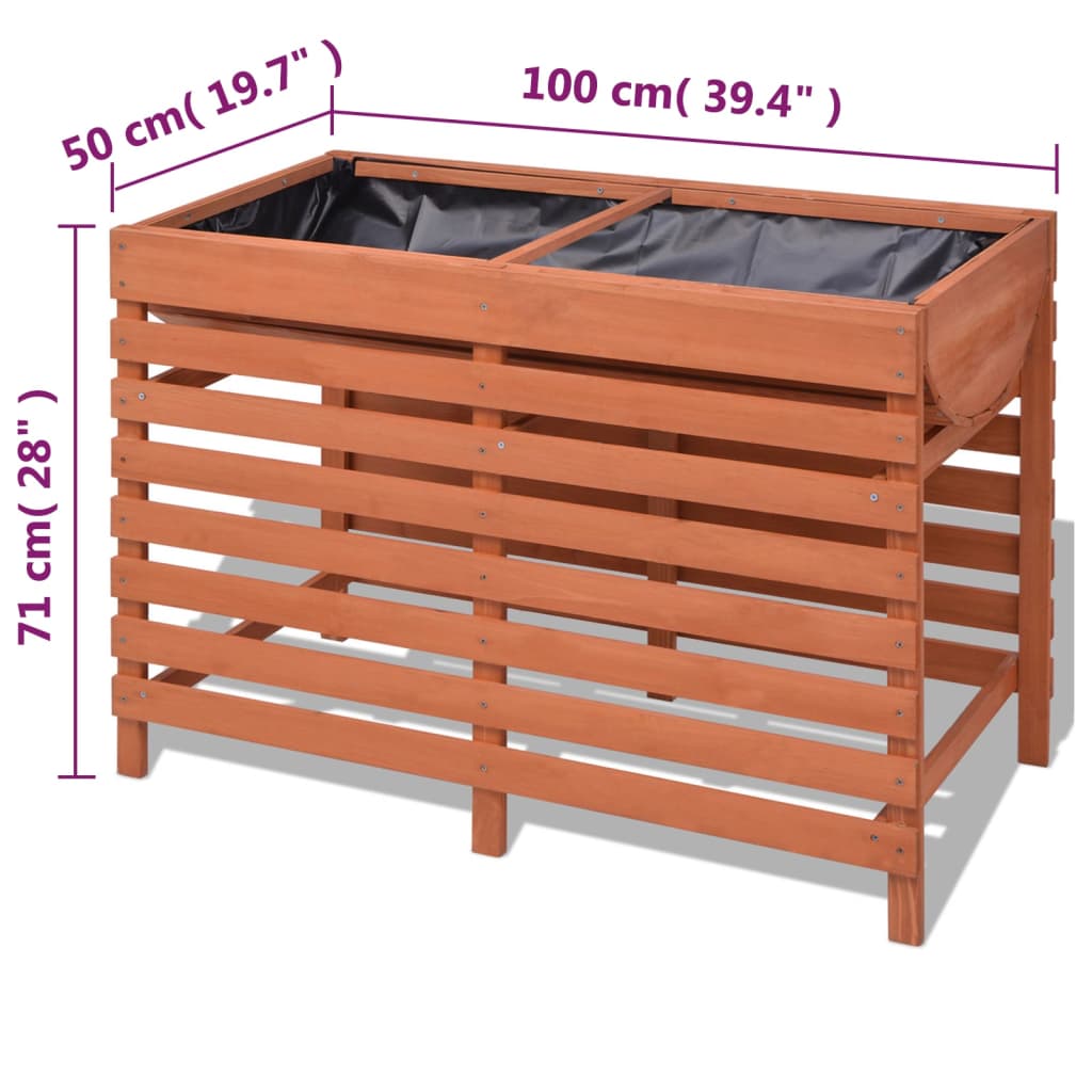 plantekasse 100x50x71 cm træ
