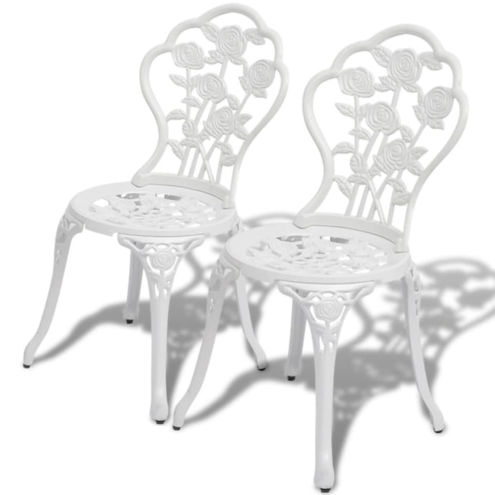 bistrosæt 3 dele støbt aluminium hvid
