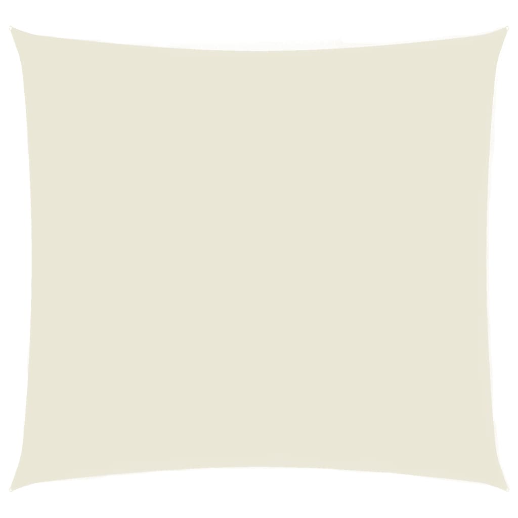 solsejl Oxfordstof firkantet 3,6 x 3,6 m cremefarvet