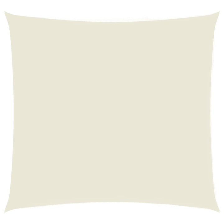 solsejl Oxfordstof firkantet 3,6 x 3,6 m cremefarvet