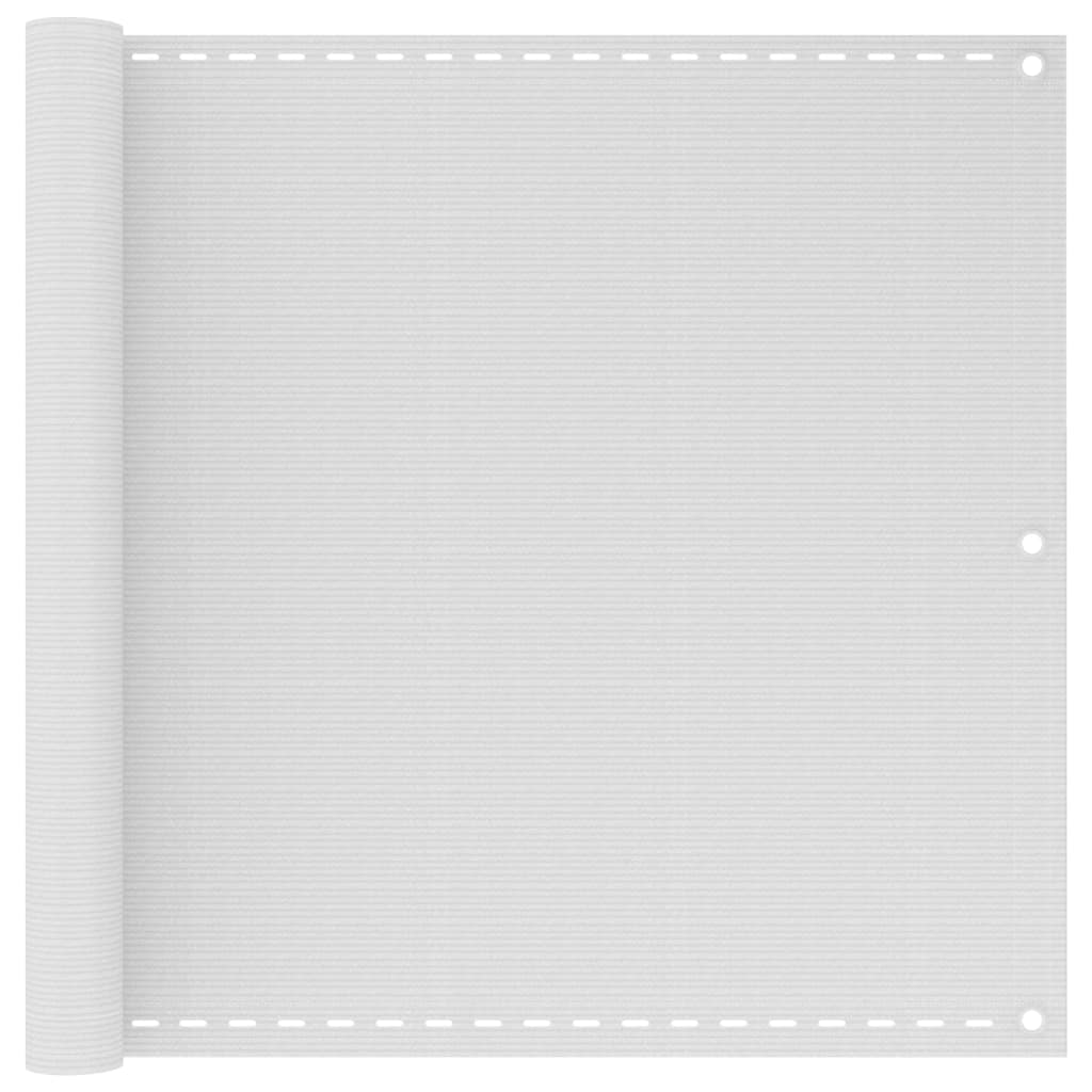 Balkonafskærmning HDPE 90x600 cm hvid