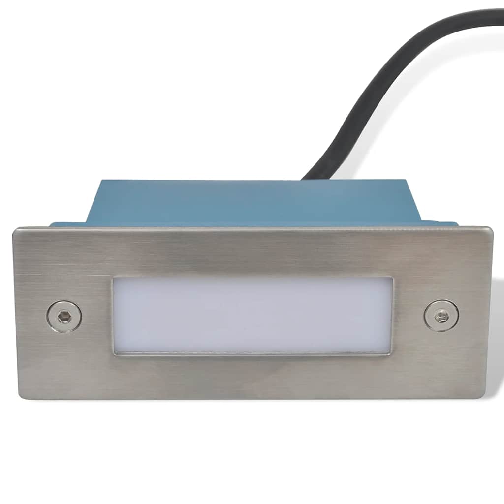 forsænket LED-trappelys 6 stk. 44x111x56 mm