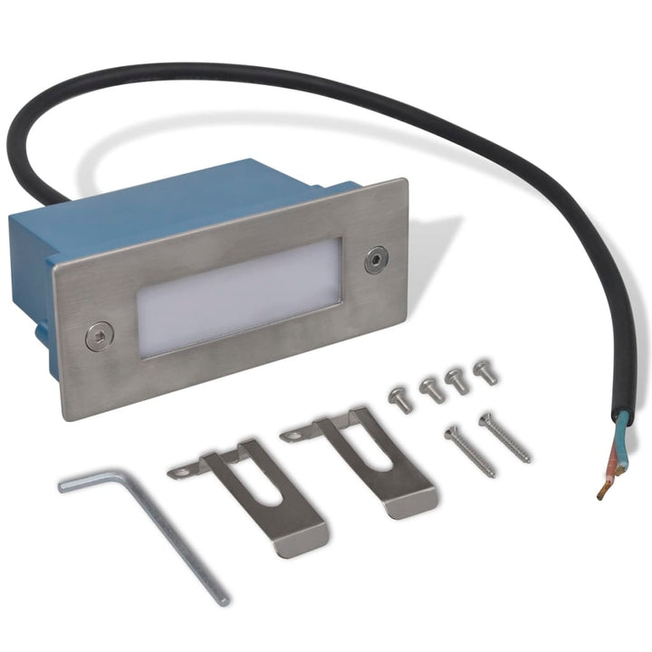 forsænket LED-trappelys 6 stk. 44x111x56 mm