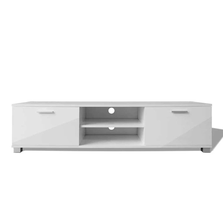 tv-bord 140x40,5x35 cm hvid højglans