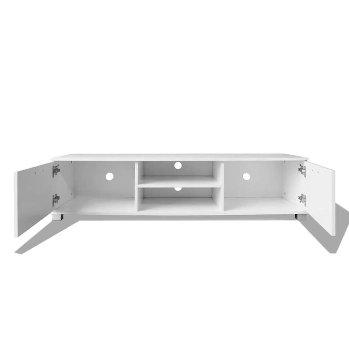 tv-bord 140x40,5x35 cm hvid højglans