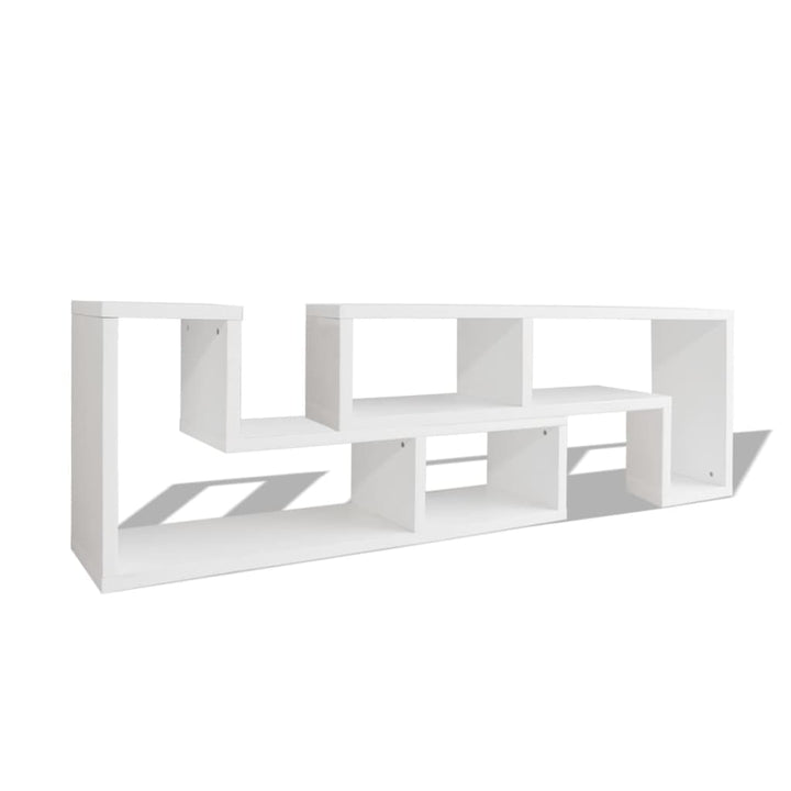 dobbelt tv-bord L-facon hvid