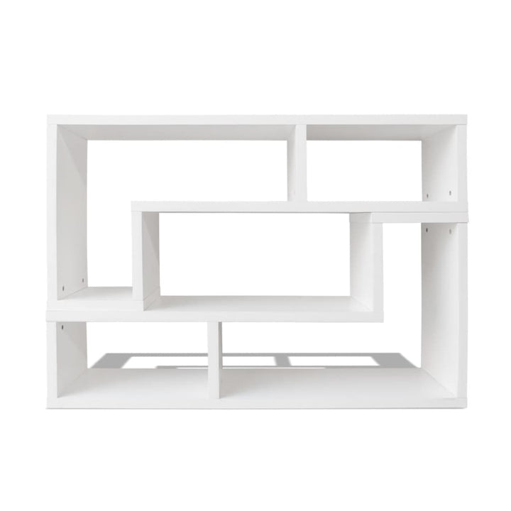 dobbelt tv-bord L-facon hvid