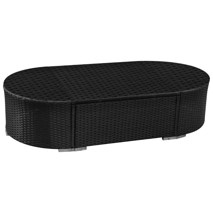 Rund Sofa Sæt 11 pcs Blå polyrattan