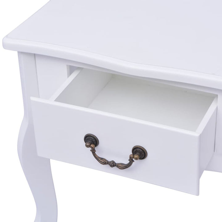 sengebord MDF hvid