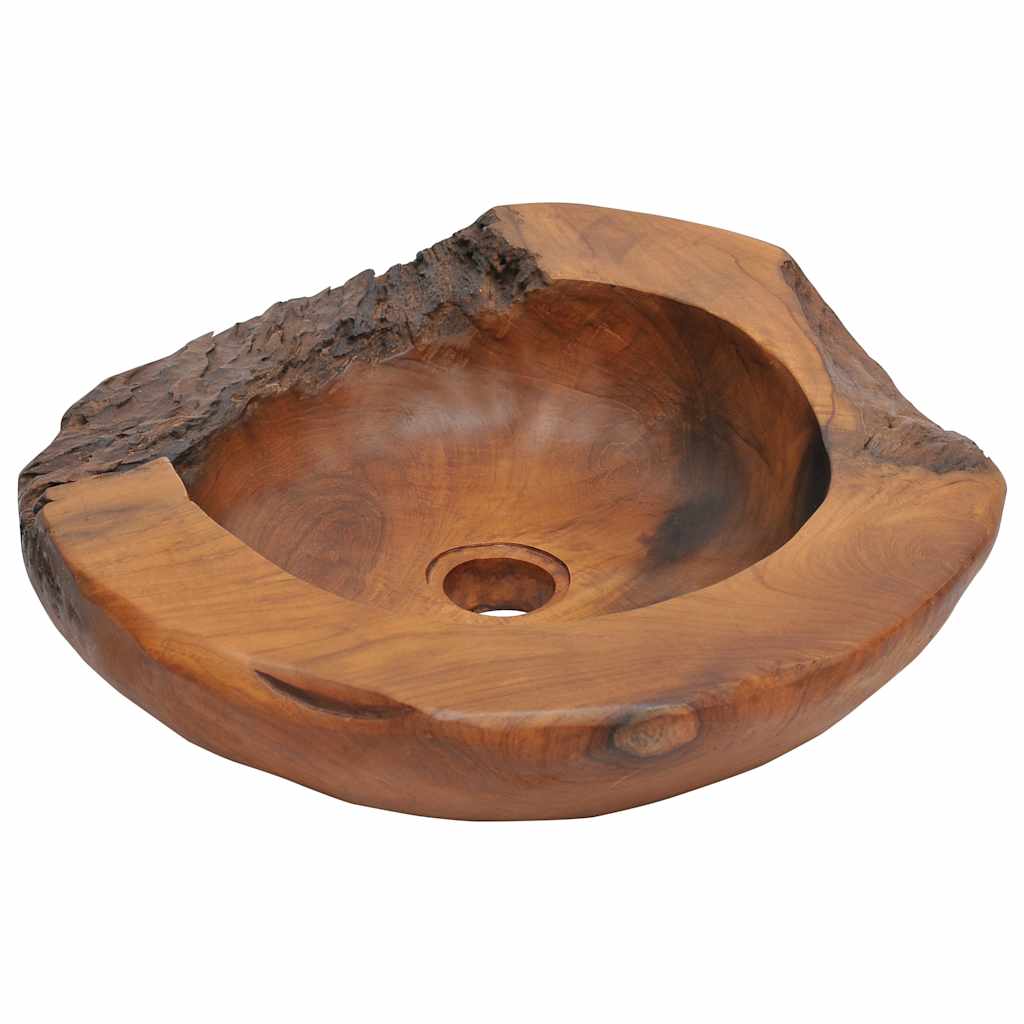 håndvask 45 cm massivt teaktræ
