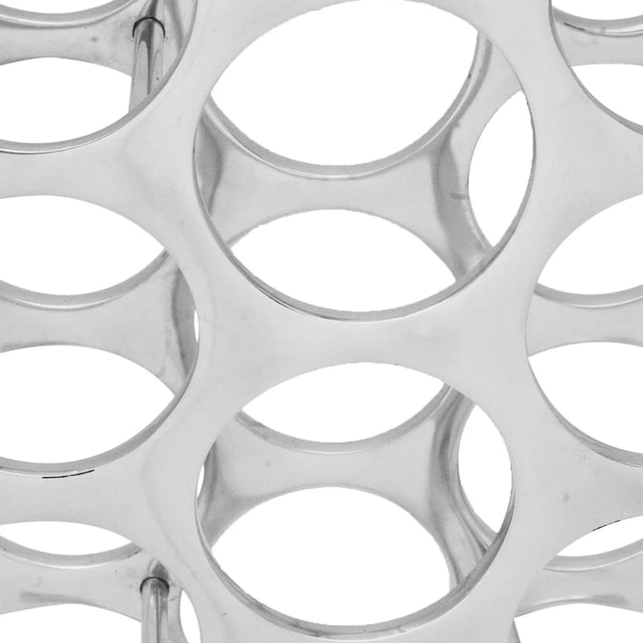 vinreol i aluminium sølvfarvet 27 flasker