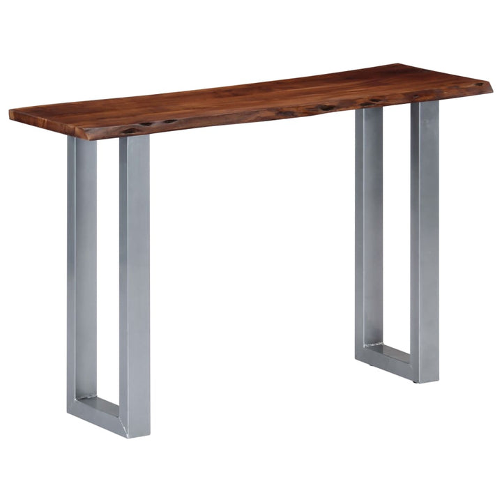 konsolbord 115x35x76 cm massivt akacietræ og jern