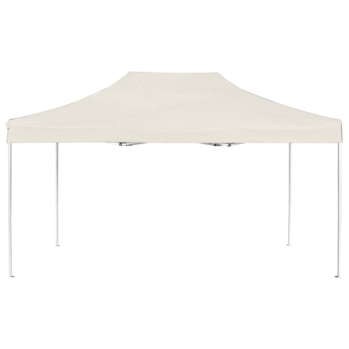foldbart festtelt aluminium 4,5 x 3 m cremefarvet