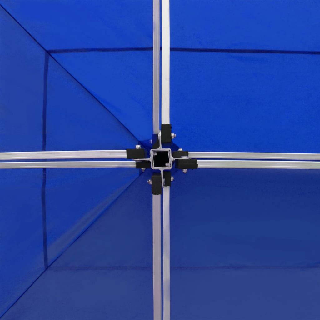 foldbart festtelt aluminium 6 x 3 m blå