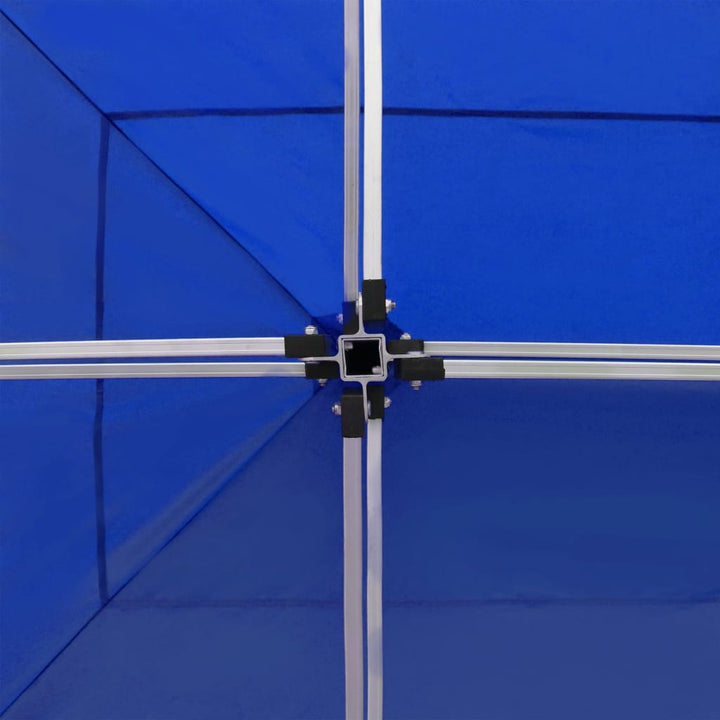 foldbart festtelt aluminium 6 x 3 m blå