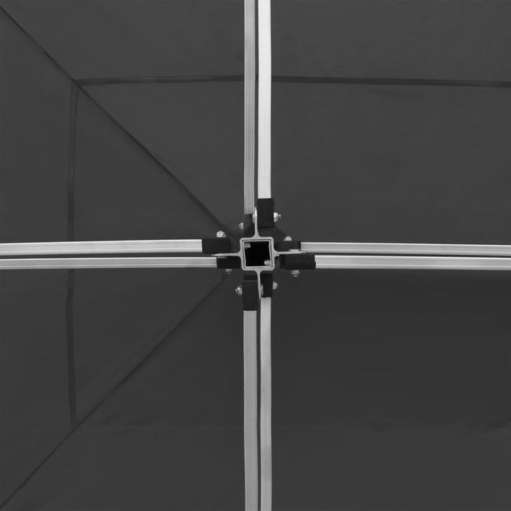 foldbart festtelt aluminium 6 x 3 m antracitgrå
