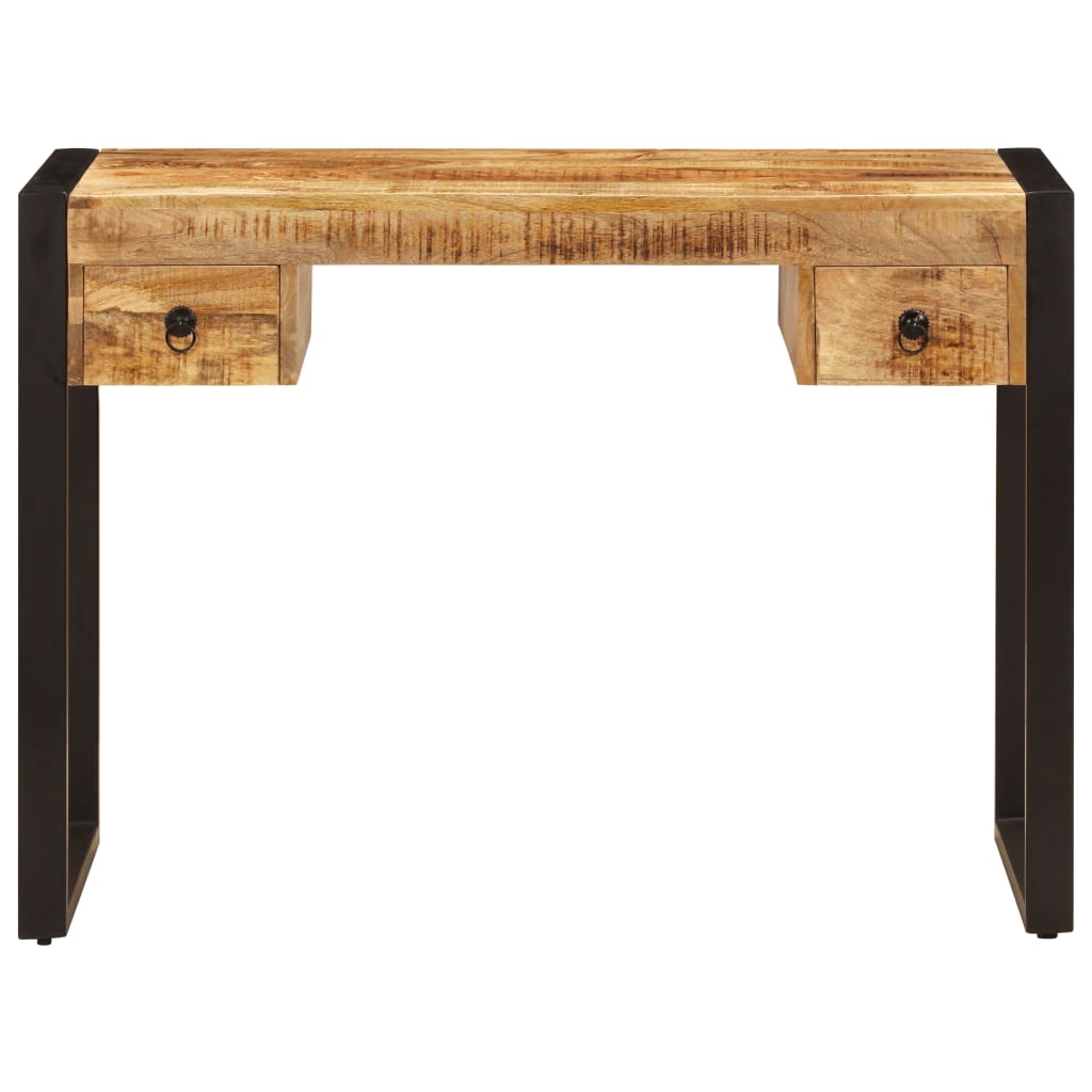 skrivebord med 2 skuffer 110 x 50 x 77 cm massivt mangotræ