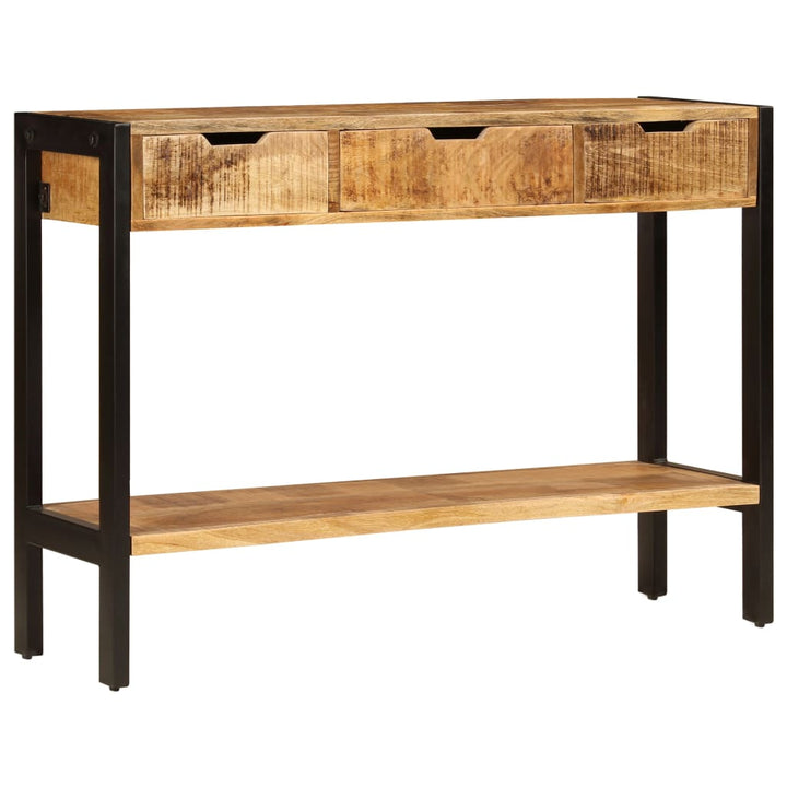 skænk med 3 skuffer 110x35x75 cm massivt mangotræ