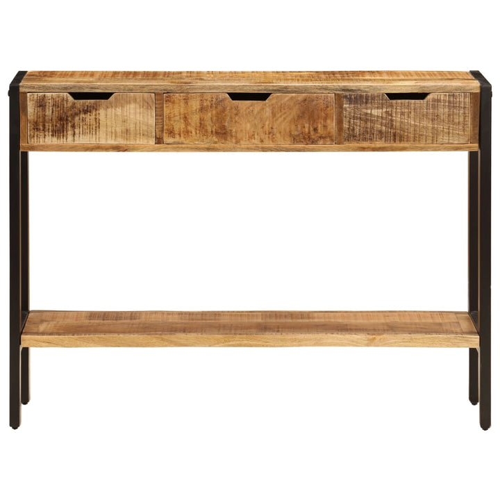 skænk med 3 skuffer 110x35x75 cm massivt mangotræ