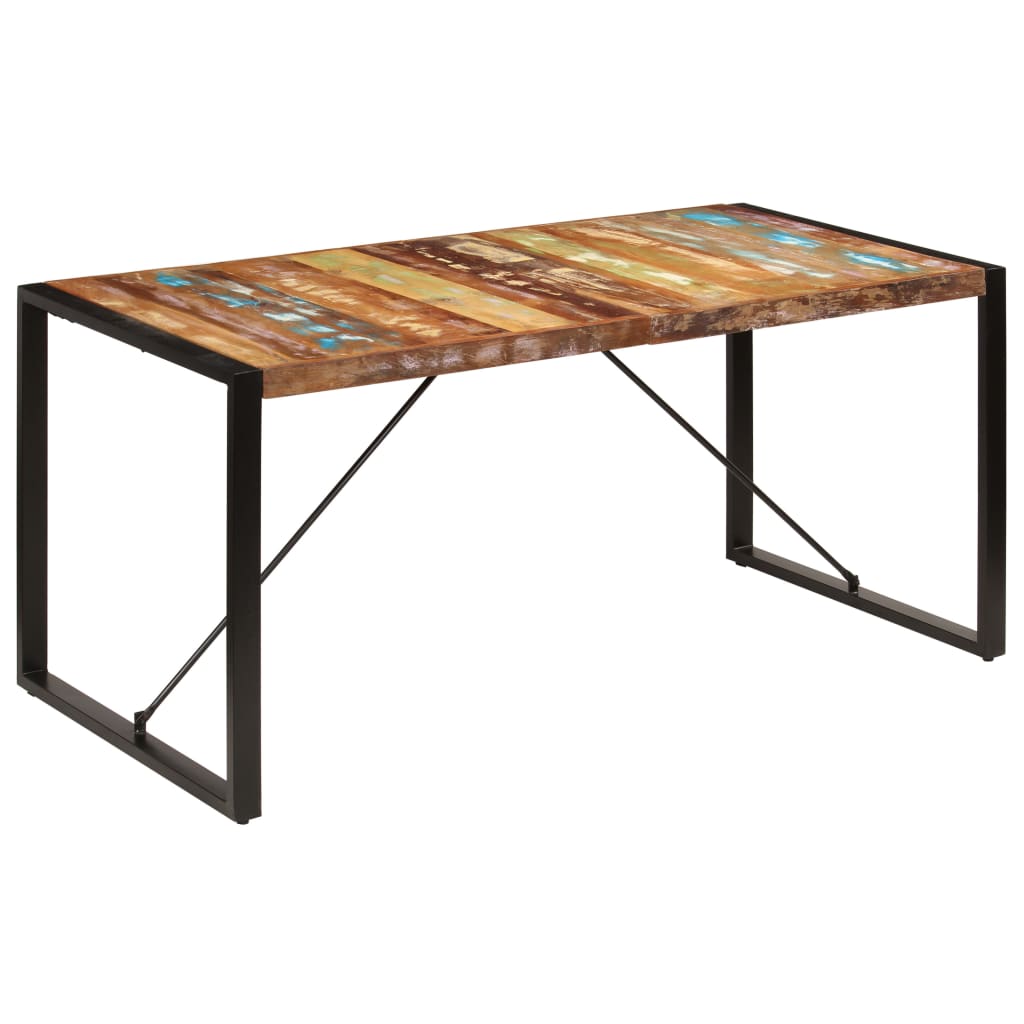spisebord 160x80x75 cm massivt genanvendt træ
