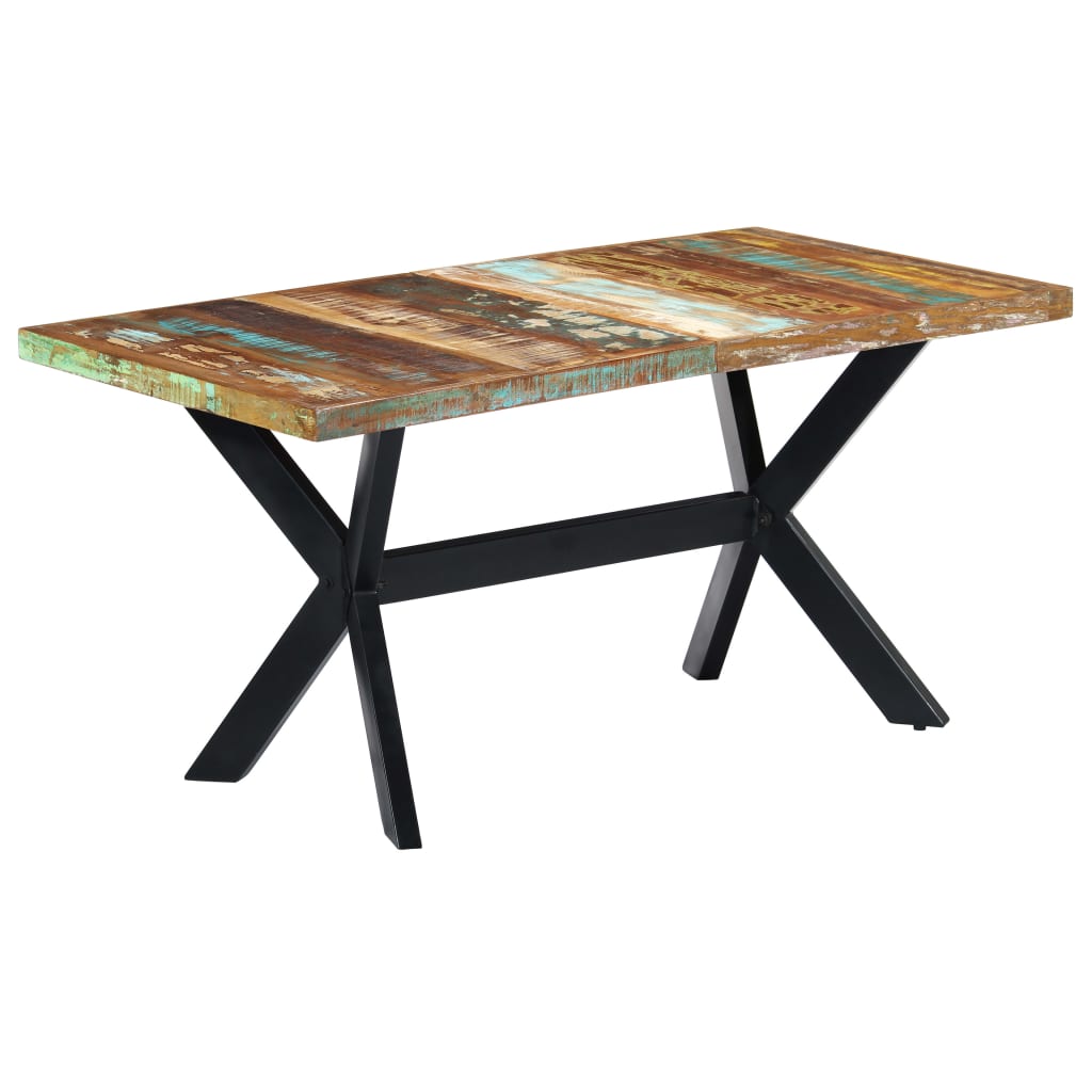 spisebord 160x80x75 cm massivt genanvendt træ
