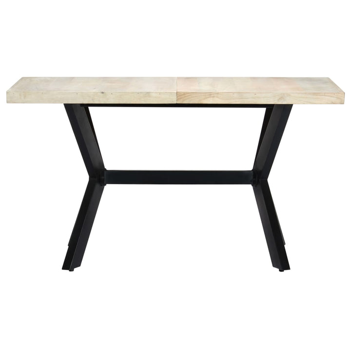 spisebord 140 x 70 x 75 cm massivt afbleget mangotræ