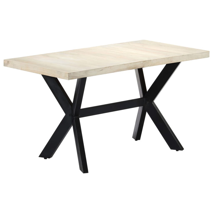 spisebord 140 x 70 x 75 cm massivt afbleget mangotræ