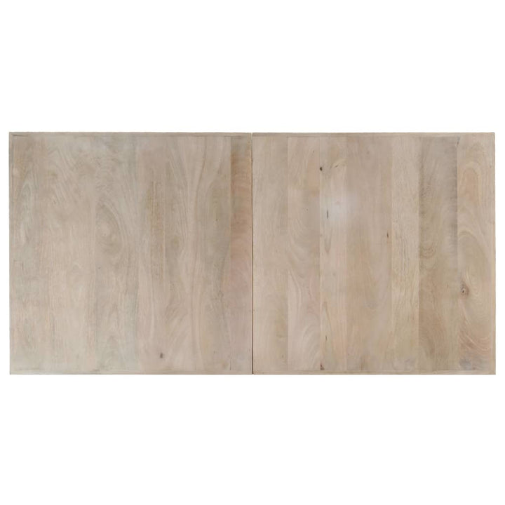 spisebord 140 x 70 x 75 cm massivt afbleget mangotræ