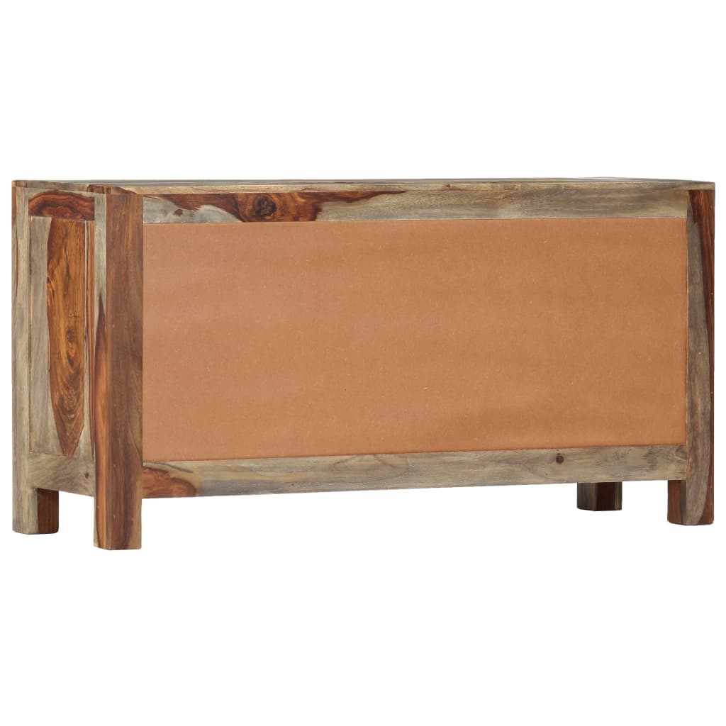skænk 100x30x50 cm massivt akacietræ grå