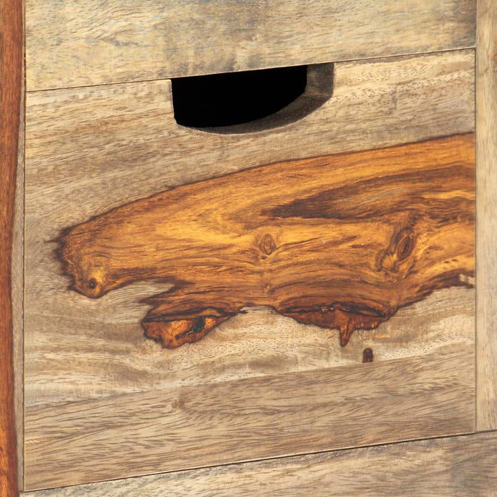 skænk 100x30x50 cm massivt akacietræ grå