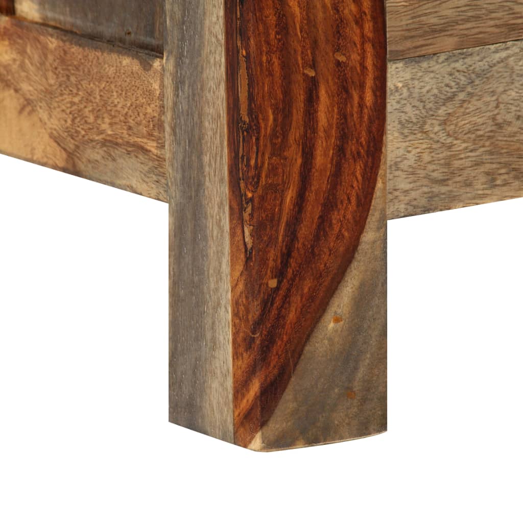 skænk 100x30x50 cm massivt akacietræ grå