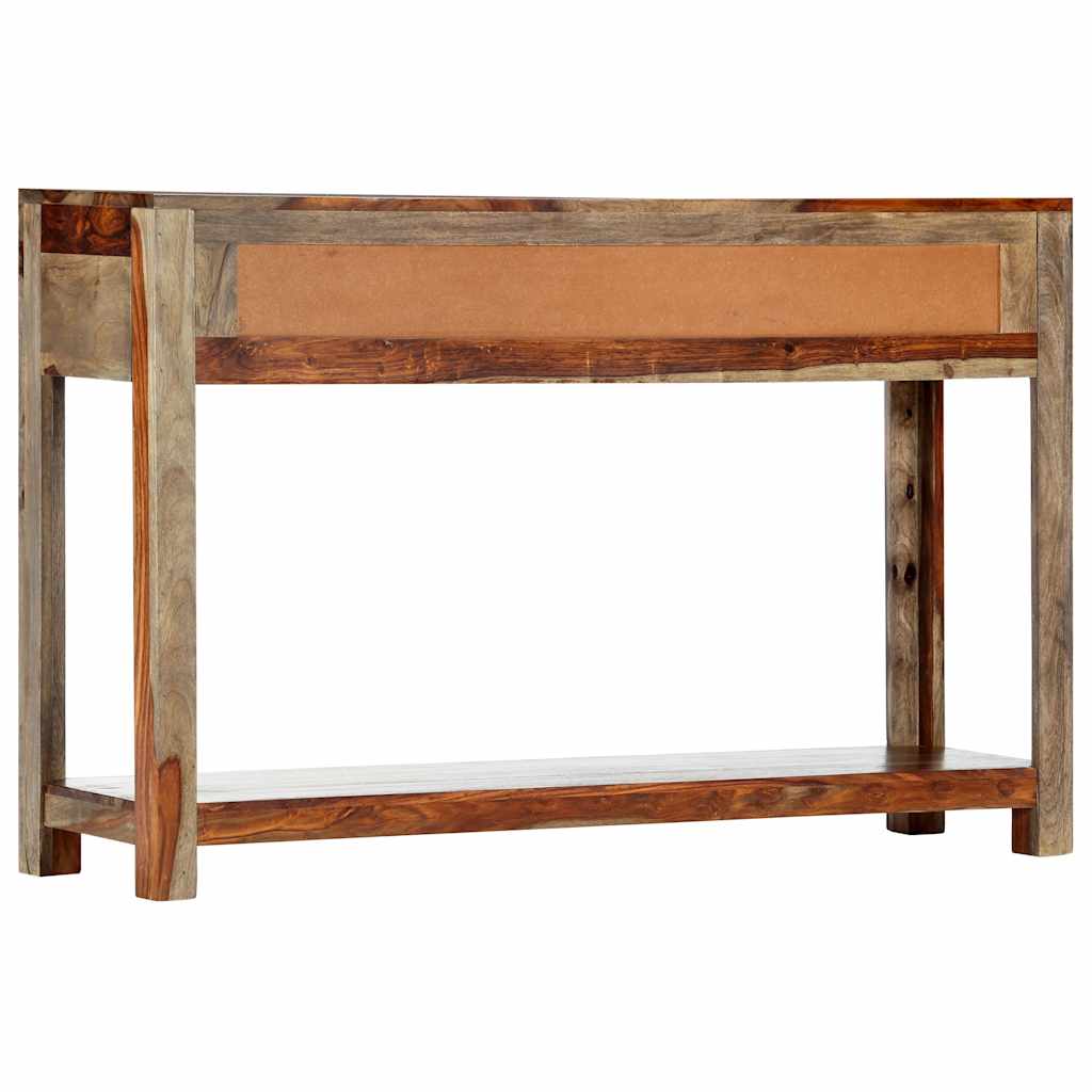 konsolbord med 3 skuffer 120x30x75 cm massivt akacietræ