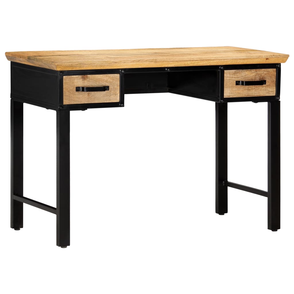 skrivebord 110x50x76 cm massivt mangotræ