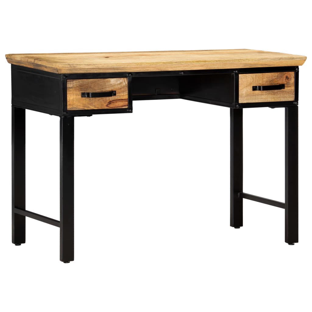 skrivebord 110x50x76 cm massivt mangotræ