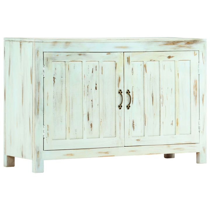skænk 110x35x70 cm massivt mangotræ lyseblå