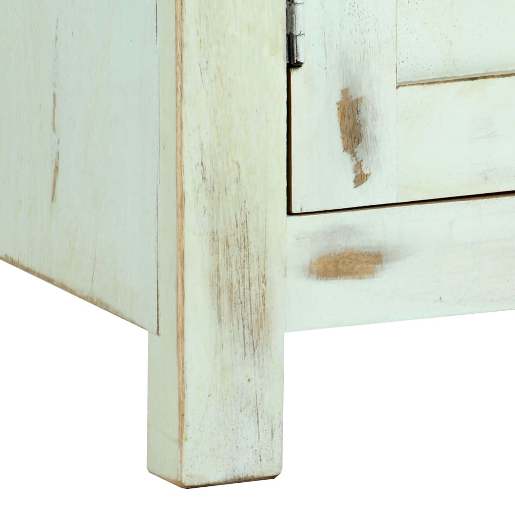 skænk 110x35x70 cm massivt mangotræ lyseblå