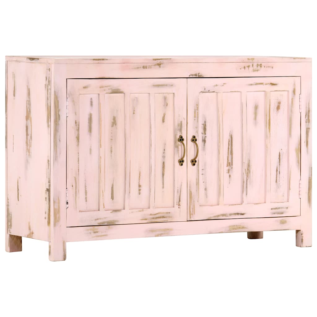 skænk 110x35x70 cm massivt mangotræ lyserød