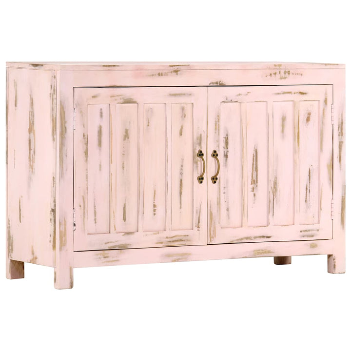 skænk 110x35x70 cm massivt mangotræ lyserød