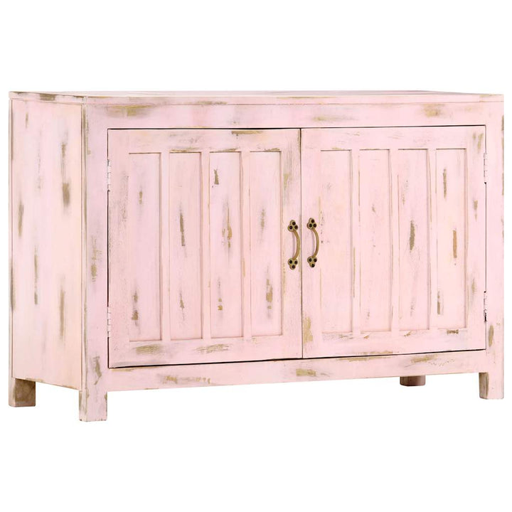 skænk 110x35x70 cm massivt mangotræ lyserød