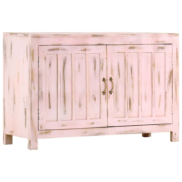 skænk 110x35x70 cm massivt mangotræ lyserød