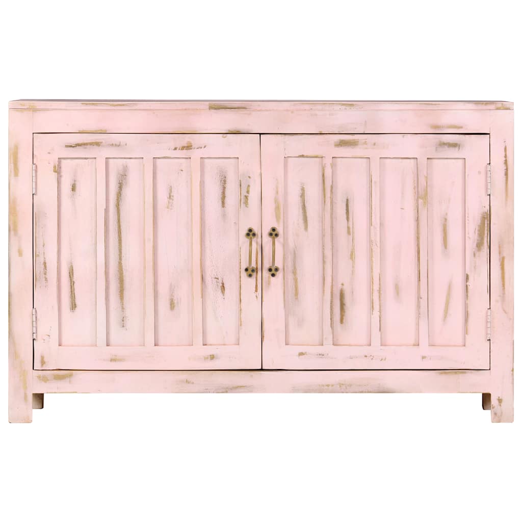 skænk 110x35x70 cm massivt mangotræ lyserød