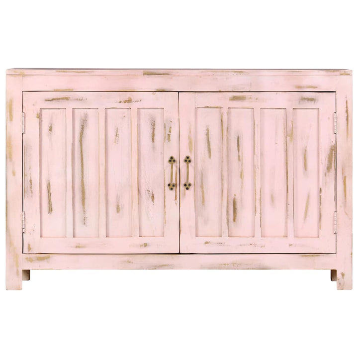 skænk 110x35x70 cm massivt mangotræ lyserød